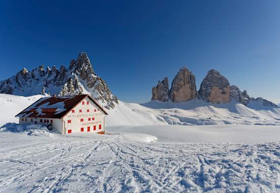 Drei Zinnen Hütte in den Dolomiten