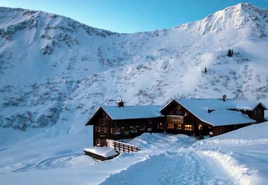 Die Schwarzwasserhütte im Vorarlberger Kleinwalsertal
