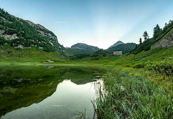 Das Kärlingerhaus am Funtensee in Bayern
