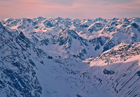 Winter in den Bergen: Pitztal in Tirol