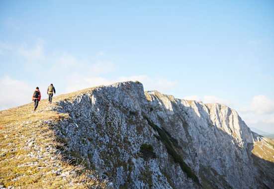 Im Morgenlicht unterwegs zum Gipfel des Predigtstuhl (1.902 m)