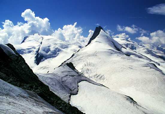 Walliser Alpen: Rimpfischhorn mit Strahlhorn