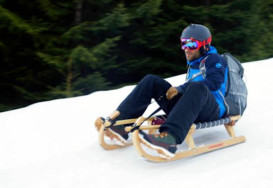 Tirol: Rodeln auf der Bergeralm im Wipptal