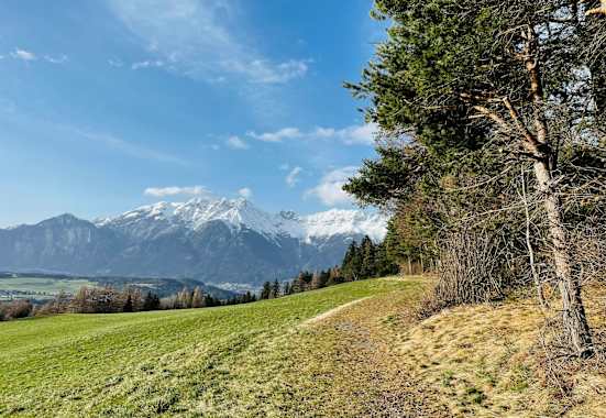 Das Naturschutzgebiet Rosengarten bei Patsch oberhalb von Innsbruck ist schon schneefrei.