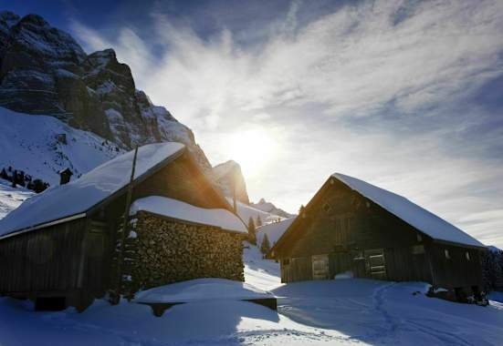 Winterlandschaft rund um die Schwägalp in den Appenzeller Alpen