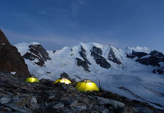 Basecamp am Piz Palü, Engadin
