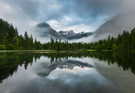 Der Schiederweiher im Toten Gebirge mit Blick Richtung Großer Priel