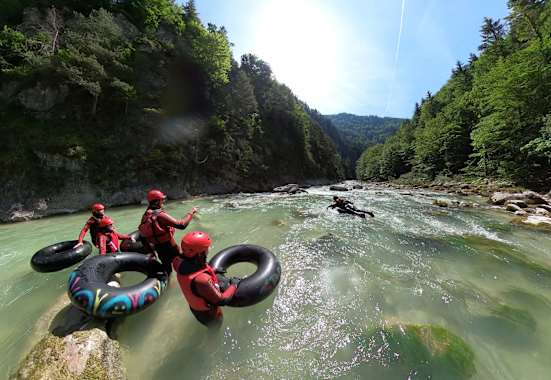 Schlauchreiten auf der Brandenberger Ache