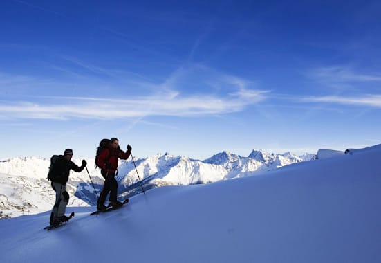 Samnaungruppe: Schneeschuhwandern bei Serfaus in Tirol