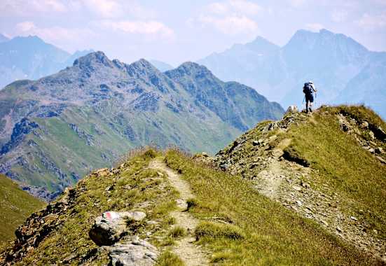 Wanderer am Kamm Richtung Großglockner