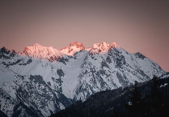 Alpenglühen am Arlberg