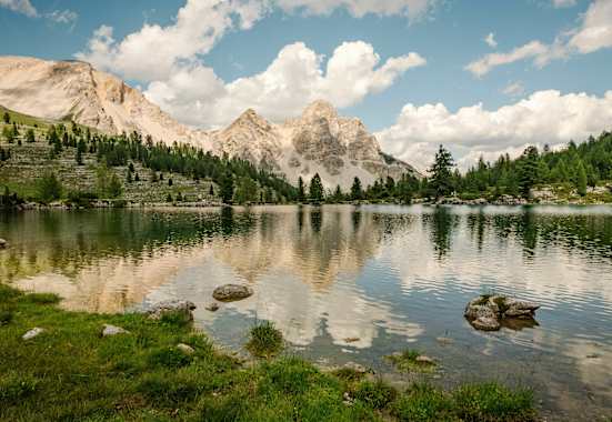 Grünsee ; Antonispitze und Eisengabel ; Naturpark Fanes-Sennes-Prags