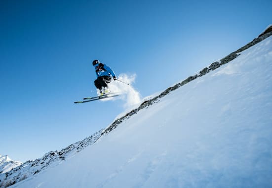 Eva Walkner beim Freeriden