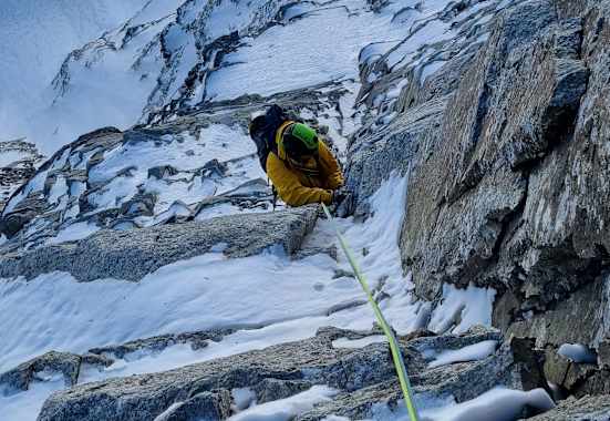 Martin Sieberer in der Schrammacher Nordwand