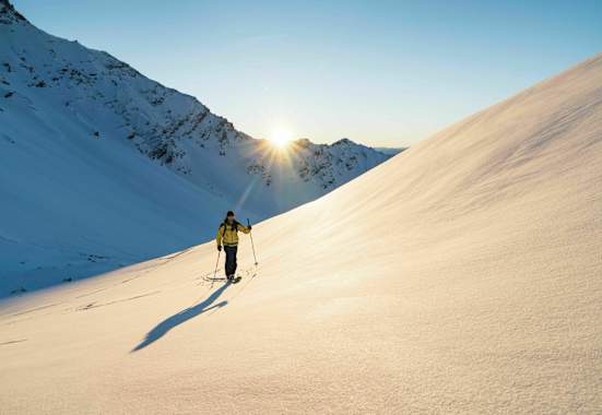 Skitourengeher in Lenzerheide, Schweiz
