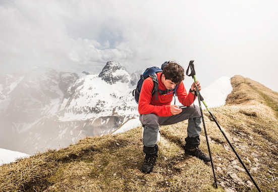 Handy am Berg, Bergsteigen