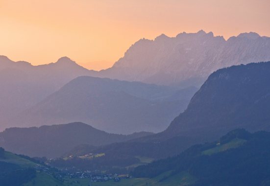 Der Wilde Kaiser in Tirol im Morgenlicht