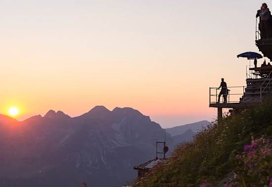 Sonnenuntergang Hütten