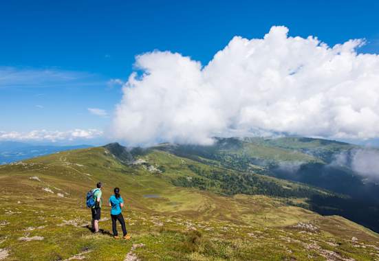 Blick zum Kienberg und zur Forstalpe am Lavanttaler Höhenweg