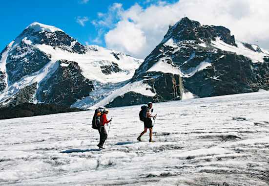 Trekking in den Walliser Alpen: Am Oberen Theodulgletscher