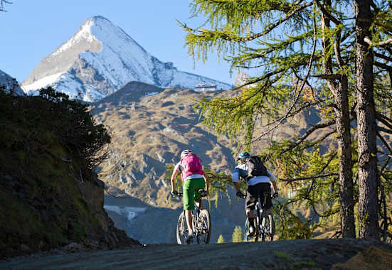 Mountainbiken im Angesicht des Kitzsteinhorns