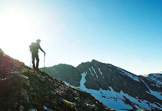 Wanderer in der Glocknergruppe in Tirol