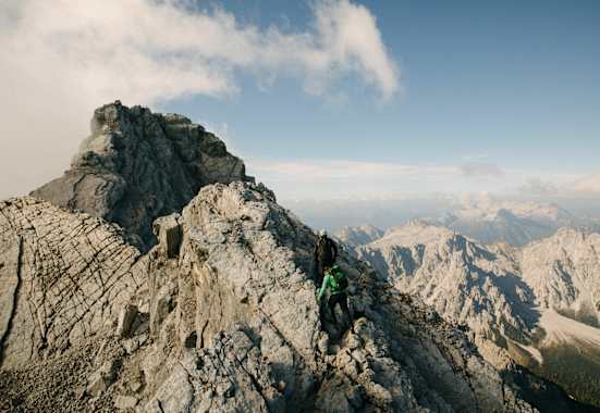 Alex Huber von den Huberbuam am Grat des Watzmanns