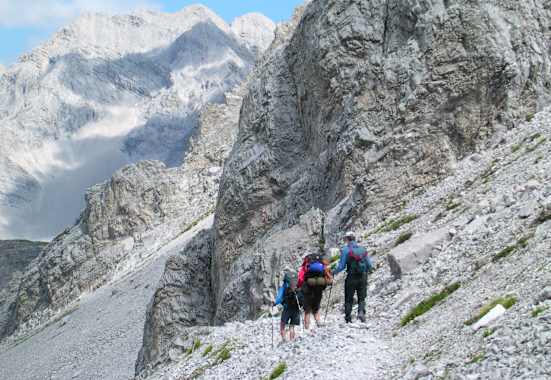 Auf dem Weg zur Pfeishütte.