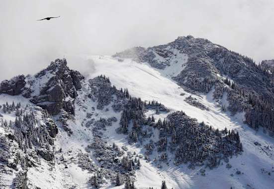 Bayerische Voralpen: Blick aufs Wildalpjoch im Winter