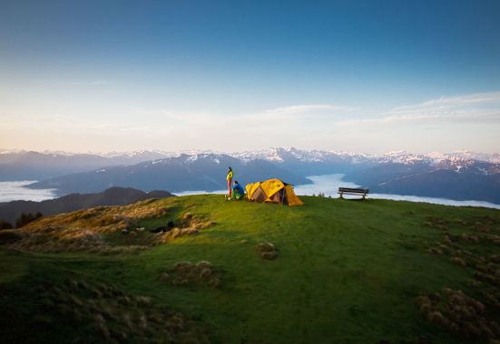 Die schönsten Zeltplätze der Alpen