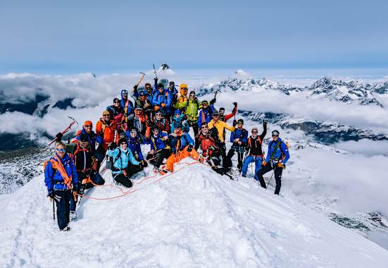 Am Gipfel des Breithorns (4.164 m)
