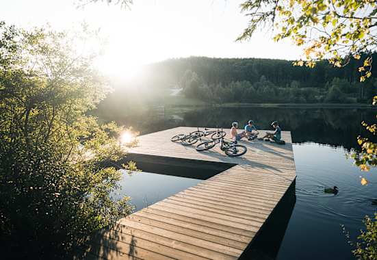 Rad Zwischenstopp am See im Mühlviertel