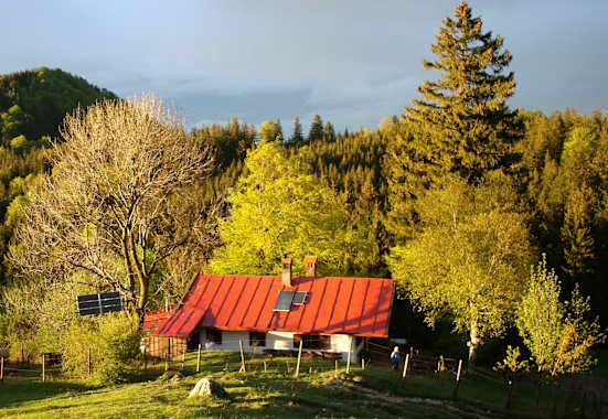 Die Gumpertsberger Hütte (943 m) in den Chiemgauer Alpen 