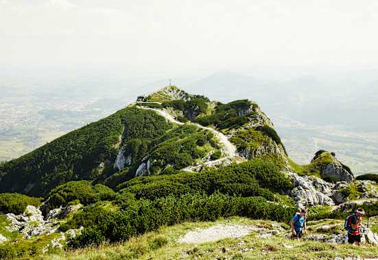 Blick auf die Hochalm am Untersberg