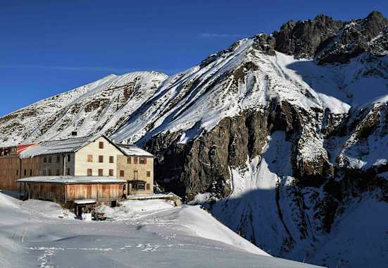 Kemptner Hütte mit dem Zubau, der ab Sommer 2022 vollumfänglich zur Verfügung steht.