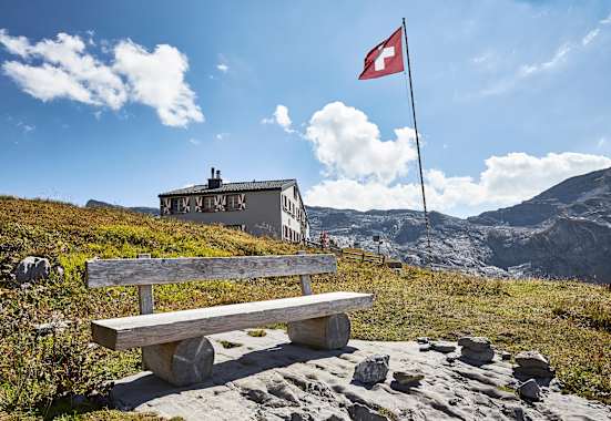 Sitzbank unweit der Rugghubelhütte