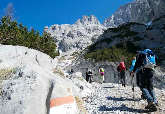 Zustieg zum Rifugio Lambertenghi Romanin