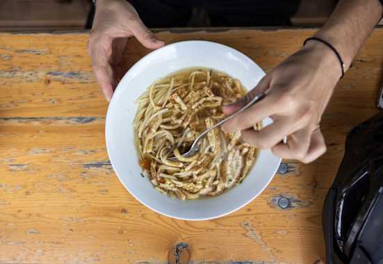 Frittatensuppe am Hochanger Schutzhaus