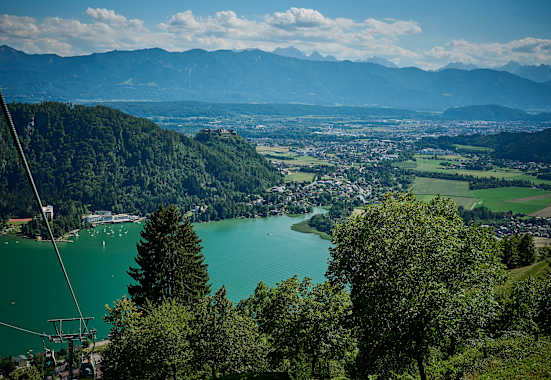 Blick von der Gerlitzen auf den Ossiacher See