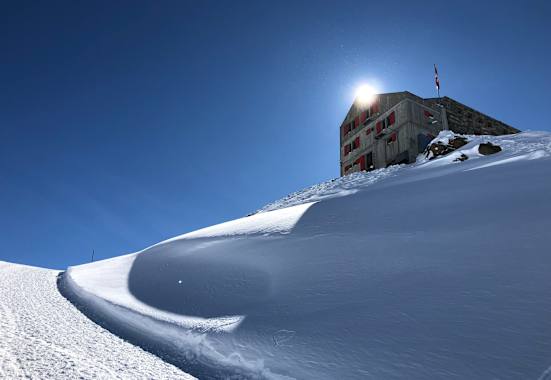 Britannia Hütte im Winter