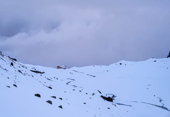 Die Neue Regensburger Hütte im Winter