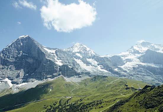 Sicht auf Eiger, Mönch, Jungfrau