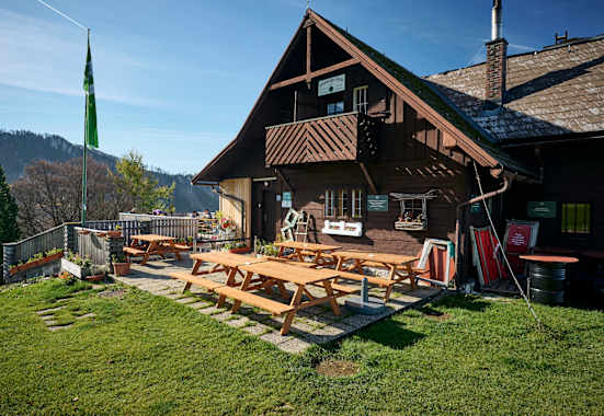 Die Grünburger Hütte auf 1.080 m