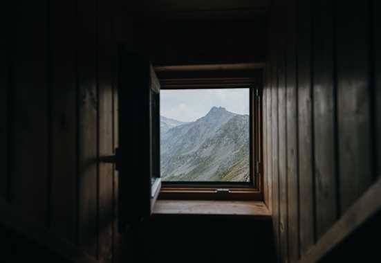Blick aus dem Fenster der Hagener Hütte