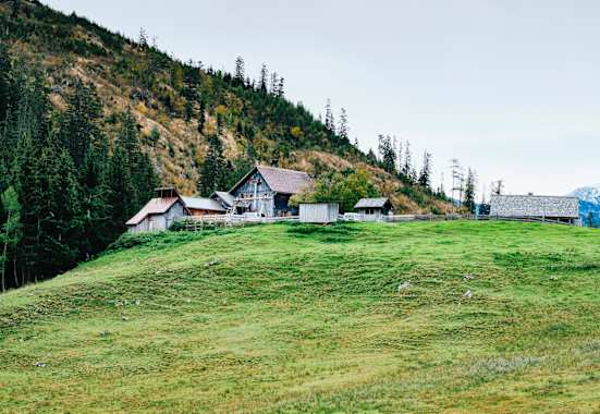 Der Alpengasthof Hütteneckalm liegt auf der Hütteneckalm am östlichen Rand eines Almgebietes oberhalb des Salzkammergut-Ortes Bad Goisern.