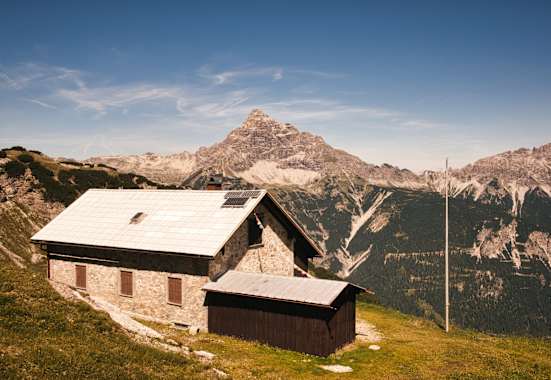 Das Kaufbeurer Haus vor dem Hochvogel