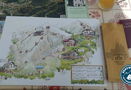 Tischgedeck auf dem Rifugio Carestiato