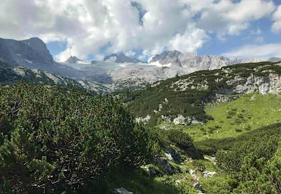 Blick auf das Dachsteinmassiv