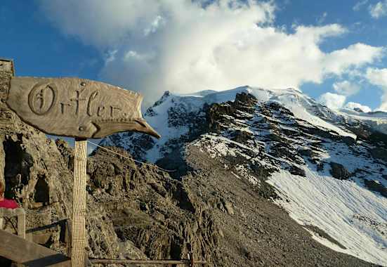 Der Ortler von der Payerhütte aus gesehen.