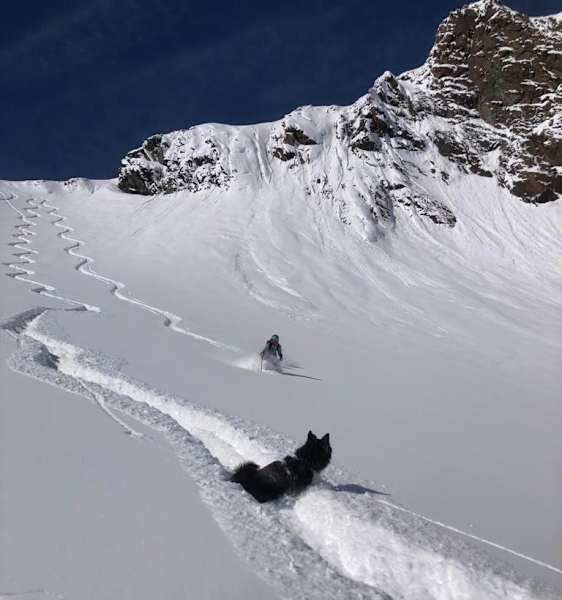 Abfahrt vom Daunjoch im Mai